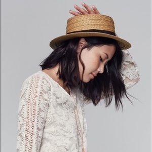 Treasure & Bond Straw Boater Hat